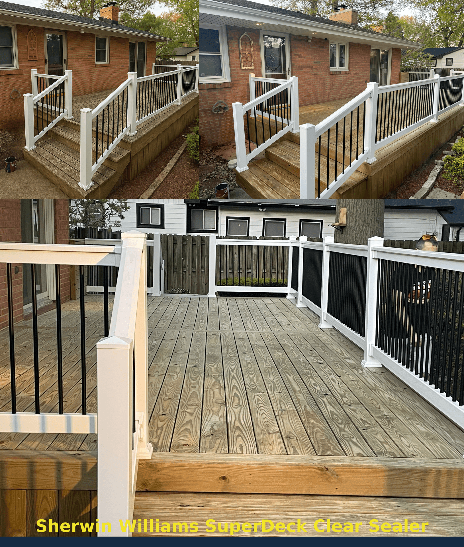 Clear sealed deck with sherwin williams superdeck